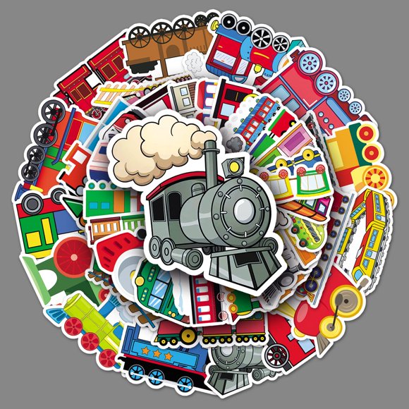 Stickers de tren DIYYILIF 100 piezas impermeables de vinilo