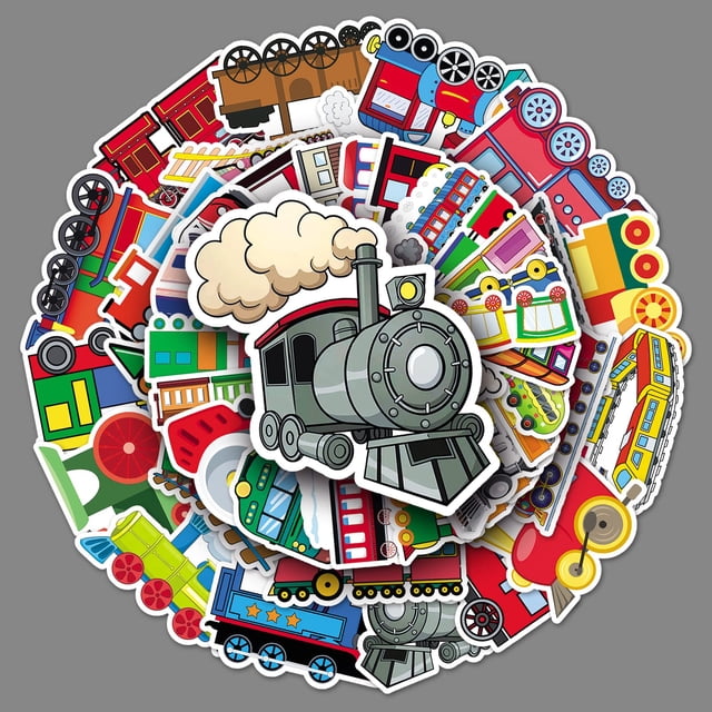 Stickers de tren DIYYILIF 100 piezas impermeables de vinilo