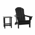 thumbnail image 5 of WestinTrends Malibu 2-PC Outdoor Patio Plastic Adirondack chair set with side table, Black, 5 of 12
