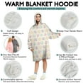 thumbnail image 5 of Wearable Oversized Blanket,Pastel Unicorn Pattern Wearable Blanket Hoodie for Adults,Cozy Hooded Blankets with Super Pockets,Super Warm Fuzzy Pullover for Women & Men, 5 of 6