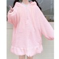 thumbnail image 4 of Sudadera Gibobby para mujer con capucha de lana artificial rosa XXXL, 4 of 5
