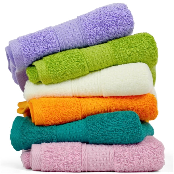Paquete de 6 toallas de mano Cleanbear, 100% algodón, para baño