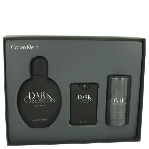Dark Obsession by Calvin Klein Gift Set -- 4 oz Eau De Toilette Spray + .67  oz Eau De Toilette Spray +  oz Deodorant Stick-Men 