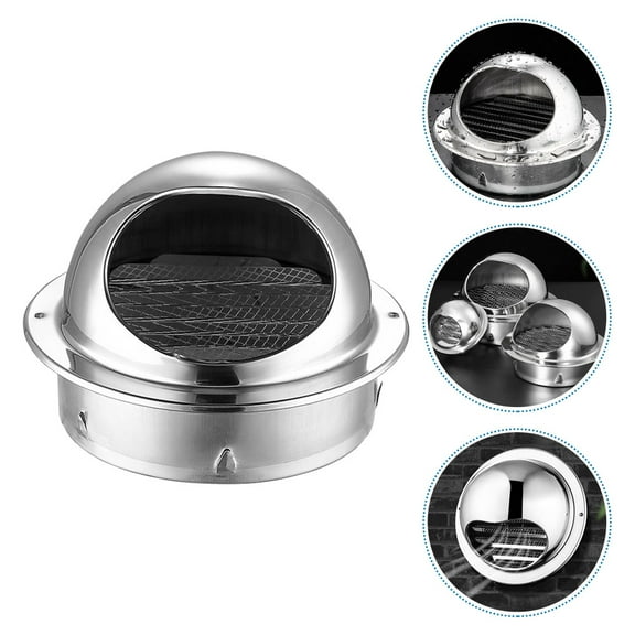 WHAMVOX 1pc Stainless steel Cooker Hood Exhaust Cover Premium Air Vent (Silver)