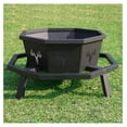 thumbnail image 2 of LXKJ 35 Inch Octagonal Outdoor, for Outside Wood Burning, Firepit, Firepits for Outside, Camping, Backyard, Patio, Garden, Porch, Black, 2 of 8