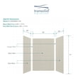 thumbnail image 5 of Transolid EWK484872-46 Expressions 48" W X 48" D X 72" H Three Panel Shower Wall Kit -, 5 of 6