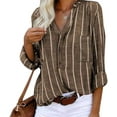 thumbnail image 3 of Women's Winter Tennis Clothes Sleeve Half Button Summer Casual Fitted Shirt Clothes Plus Size Fashion, 3 of 11