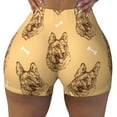 thumbnail image 2 of Rateoe German Shepherd Dog Printed Power Workout Shorts for Women Tummy Control Squat Proof Ribbed Thick Seamless Scrunch Active Short-Small, 2 of 8