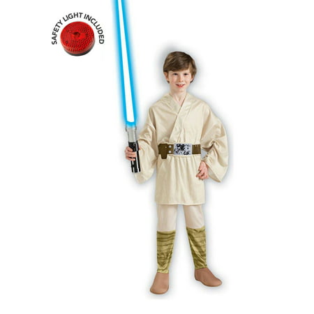 Star Wars Luke Skywalker Costume Kit With Safety Light - Kids L