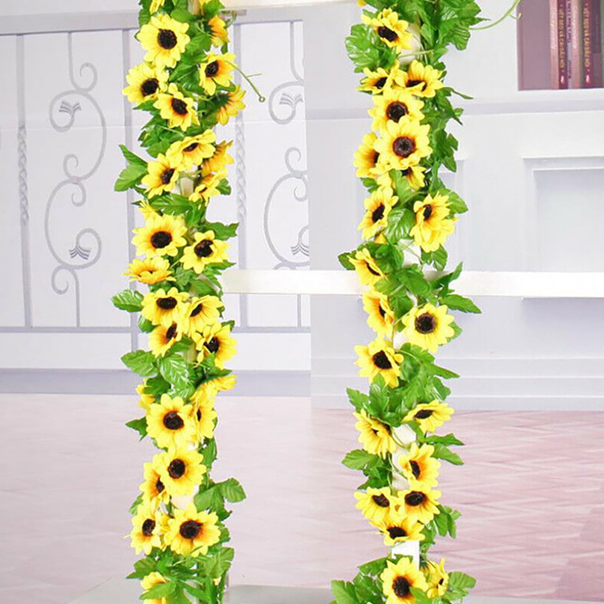 Artificial Sunflower Garland Fake Flowers Ivy Leaf Vines