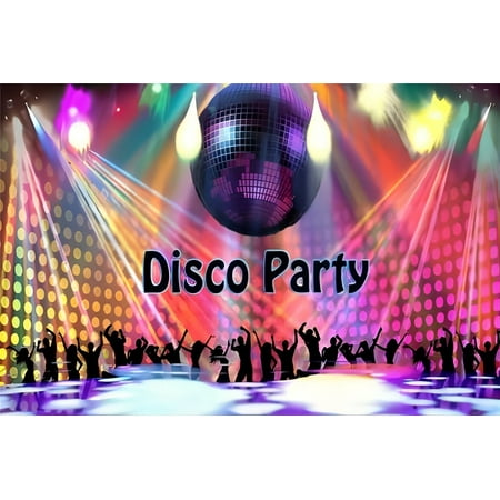 Happy Birthday Disco Banner 70s 80s 90s Fever Dance Let's Glow Crazy Neon Backdrop Background Hippie Party Decorations Supplies