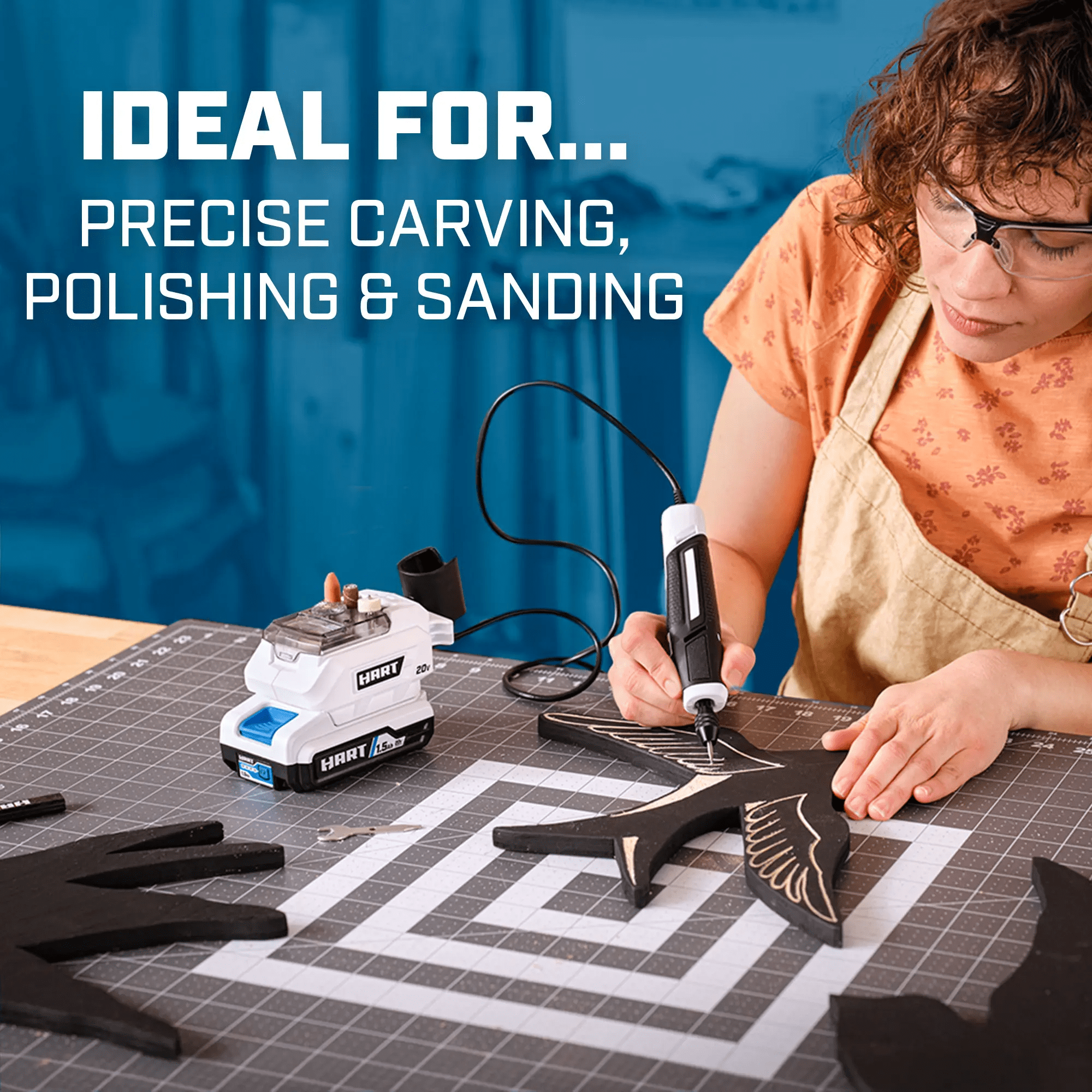 HART 20-Volt Precision Craft Rotary Tool (Battery Not Included)
