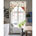thumbnail image 4 of Vintage Spring Floral Swag Valances for Windows, Small Curtains Drapes, Summer Botanical Red Kitchen Window Curtains Over Sink Rod Pocket Window Treatment Valance for Bedroom/Bathroom 56"x36", 4 of 5