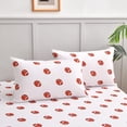 thumbnail image 6 of Chezmoi Collection Kids/Teens Sports Fitted Sheet, Queen Size 2-Pack – 2 Fitted Sheets + 4 Pillowcases (No Flat Sheet) - Soft Microfiber Fitted Sheet Set – White Brown Football Print, 6 of 9