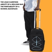 J World Lash Laptop Rolling Backpack (19 inch), Navy/Green