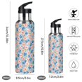 thumbnail image 2 of Yayeee 33oz Insulated Water Bottle Double Wall Stainless Steel with Flip Straw Lid, Small Pink Flower, 2 of 7