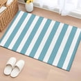 thumbnail image 2 of Aqua Striped Large Area Rugs for Bedroom Living Room, Soft Non Slip Carpet Bedside Rug, Modern Farmhouse Blue White Stripes Rectangular Floor Cover Kitchen Accent Rug 2'x3' for Dining Room/Office, 2 of 9
