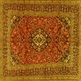 thumbnail image 1 of Ahgly Company Machine Washable Indoor Square Medallion Yellow Traditional Area Rugs, 7' Square, 1 of 4