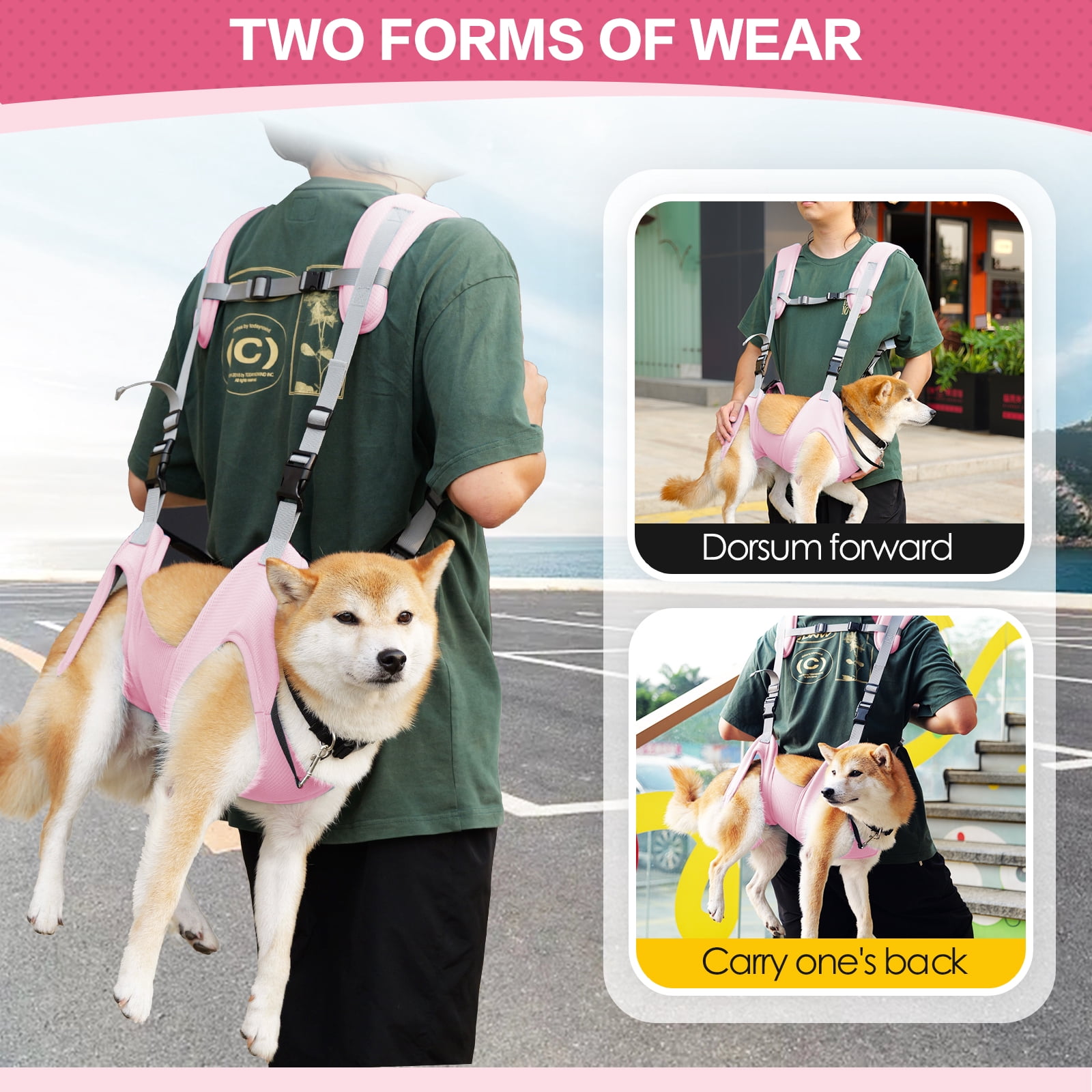 Pet Carrier Backpack - Breathable & Adjustable Design for Small Medium Dogs, Suitable for Outdoors