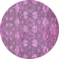 thumbnail image 1 of Ahgly Company Indoor Round Abstract Pink Modern Area Rugs, 7' Round, 1 of 4