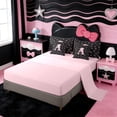 thumbnail image 3 of Erosebridal Cute Pink Bow Kids 7-Piece Twin Bedding Sets,Dreamy Princess Style A Alphabet Bedding Comforter Set For Girls,Pink Reversible, 3 of 7