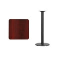 thumbnail image 3 of Flash Furniture 24'' Square Mahogany Laminate Table Top with 18'' Round Bar Height Table Base, 3 of 3