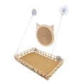 thumbnail image 2 of Tooyful Cat Hammock Cat Window Perch Heavy Duty Window Mounted Perch for Indoor Cats Sunbathing Bed Sun Bathing Sunny Seat Cat Resting Seat Cat Bed with Mat Scratcher, 2 of 9
