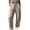 Khaki Pants for Women, variant on Cotton Linen Pants Women Wide Leg Loose Casual Cropped Elastis Waisted Pants for Women with Pockets