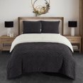 thumbnail image 4 of Dearfoams Turner 3-Piece Reversible Charcoal Grey Polyester Fill Comforter Set, Full/Queen, 4 of 4