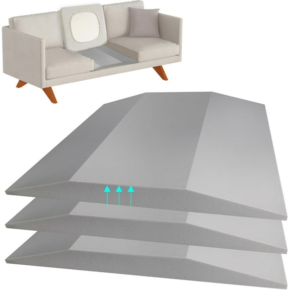 3 Pcs Couch Cushion Support for Sagging Seat High Density Trapezoidal Couch Supports for Sagging Cushions Grey Sofa Cushion Support Under Couch Cushion Support Fixes The Sag Problem