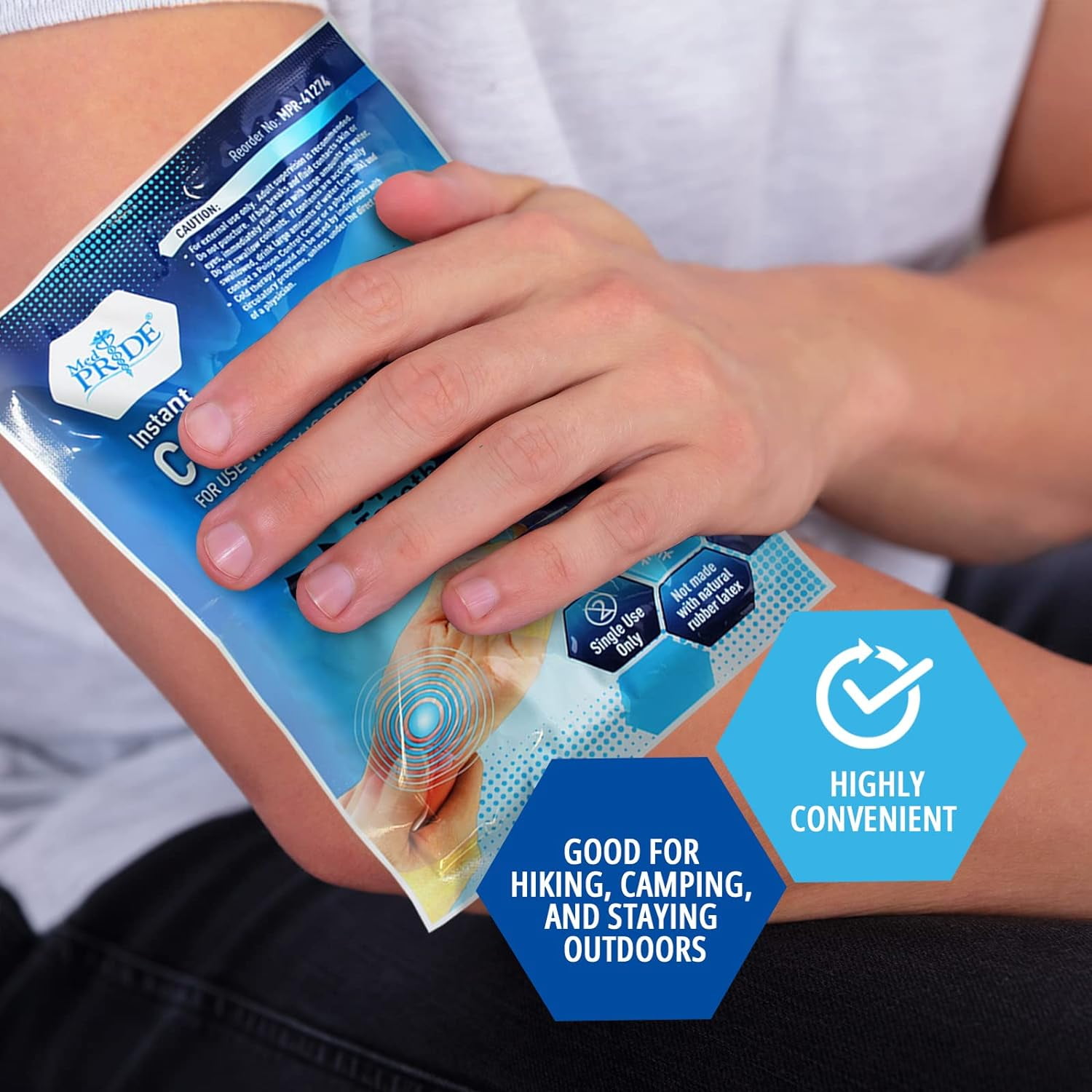 MEDPRIDE Instant Cold Packs Disposable Ice Packs for Injuries & Pain Relief, 24-Pack