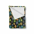 thumbnail image 2 of Alien Soft Flannel Fleece Throw Blanket, Funny Characters Cartoon Style Halloween Themed Monsters Abstract Background, Cozy Plush for Indoor and Outdoor Use, 70" x 90", Multicolor, by Ambesonne, 2 of 6