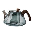 thumbnail image 4 of Tetera de vidrio, vasos con influsor, teteras de vidrio extraíbles decorativas, juego de tetera de té suelto para cafés, restaurantes de té Brewer Macarena Tetera, 4 of 8