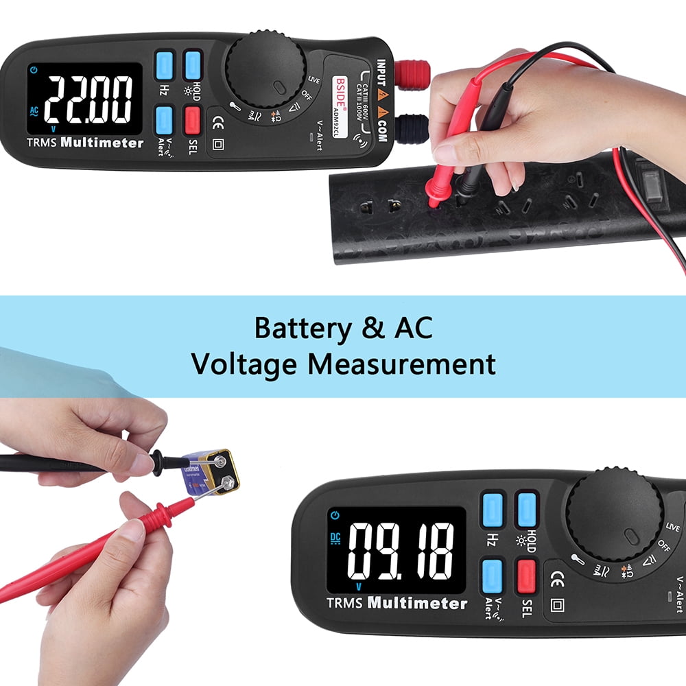 BSIDE Digitalmultimeter 6000 zählt Automatik Mini Multimeter Voltmeter J6N5 