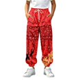 thumbnail image 3 of Hiijoy Boys Casual Sweatpants Loose Ice Cream Print Pants Fall Drawstring Pockets Pants, 3 of 6