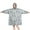 Gray Cartoon Unicorn, variant on Wearable Oversized Blanket,Mini Unicorn Pattern Wearable Blanket Hoodie for Adults,Cozy Hooded Blankets with Super Pockets,Super Warm Fuzzy Pullover for Women & Men