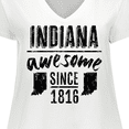 thumbnail image 4 of Inktastic Indiana Awesome Since 1816 Women's Plus Size V-Neck T-Shirt, 4 of 5