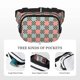 thumbnail image 5 of Disketp Colorful Checkered Riñonera de Doble Capa, Bolsa de Cintura Ajustable para Viajes, Correr y Senderismo, Riñonera Ligera para Hombre y Mujer, 5 of 9