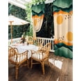 thumbnail image 5 of nqOlkjepod Outdoor Curtains for Patio Waterproof, Green Orange Mountain Outdoor Privacy Panels Grommet, Sunset Birds Abstract Art Blackout Outside Curtains for Porch/Cabana/Pergola 54"x108", 1 Panel, 5 of 8