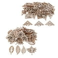 thumbnail image 1 of 100Unids Adornos de Natural Flores Triángulos y Hojas Decoración Rústica Hueca para Troquedo, Manualidades, Tarjetas BLESIY Artesanía de formas múltiples de madera, 1 of 8