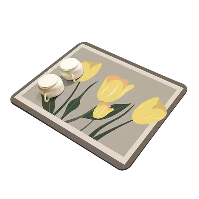 ERK 1Pcs Water Absorbent Kitchen Counter Mat For Spillproof Drying And Easy – Durable Protector For Home
