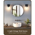 thumbnail image 3 of Apliques de Pared EDISHINE Vintage Bronce con Vidrio Transparente Juego de 2, 3 of 7