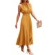 thumbnail image 1 of Vestido PRETTYGARDEN Midi de Verano con Escote en V y Lunares Suizos Color Cúrcuma Talla M, 1 of 8