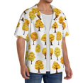 thumbnail image 2 of Goofa Qutumn Tree Printed Men's Casual Short-sleeved Shirt,Lightweight Breathable Button-down,Summer Casual men's top,Versatile Fashion shirt-Small, 2 of 7