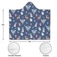 thumbnail image 3 of Wearable Blanket,Dark Blue Princess Fairy Forest Pattern Hooded Wearable Flannel Blanket for Adults & Teens with Buckle,Winter Poncho Shawl Wrap Cape,50"x60", 3 of 5