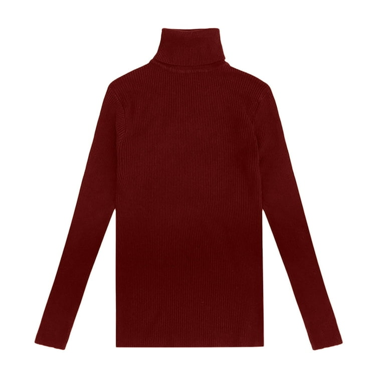 Long Sleeve Shirts for Women Turtleneck Long Sleeved Tight Knit