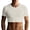 #01-Light Gray, variant on Men's Fitted Crop T-Shirt Cotton Blend Athletic Workout Top Solid Cropped Tee Short Sleeve Workout Hot Shirts Men