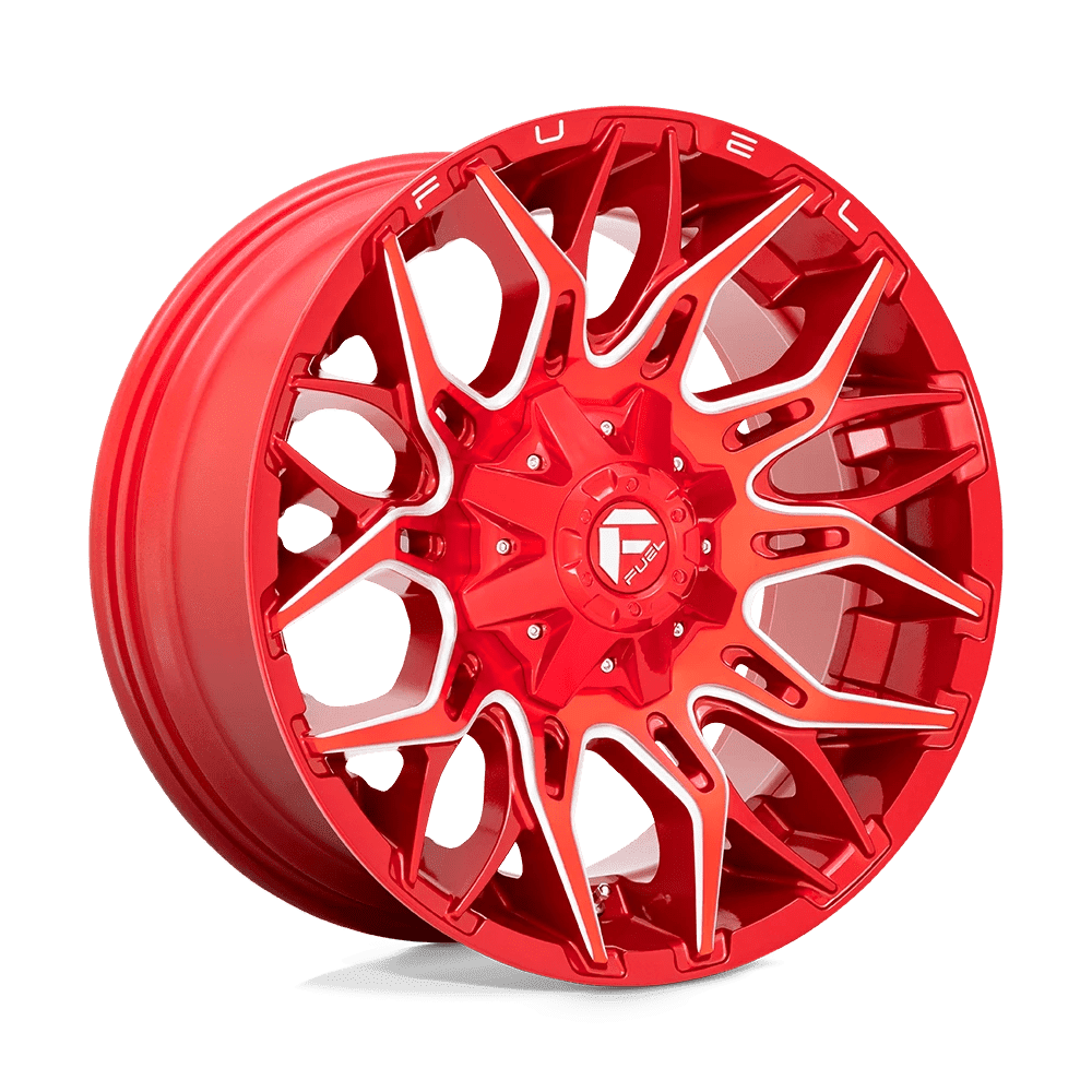 Fuel D745 Saber 22X10 5X127 -18Et 71.5Cb Candy Red Milled Wheel
