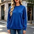 thumbnail image 6 of Women's Waffle Knit Sweatshirt Crew Neck Long Sleeve Drop Shoulder Casual Pullover Top, 6 of 7