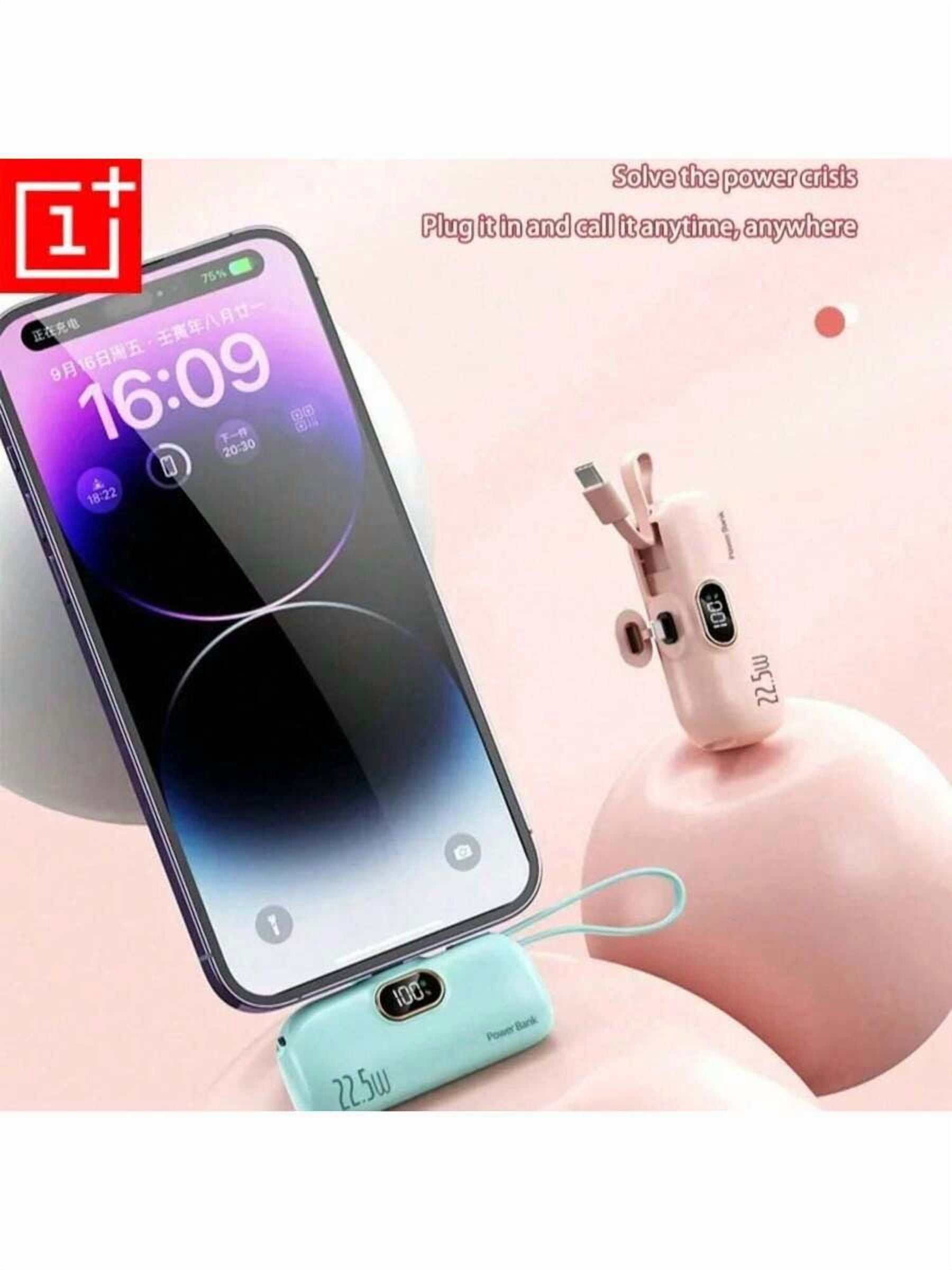 Mini Portable Power Bank 10000mAh/5000mAh, USB-C Fast Charging, Compact Travel Charger for iPhone & Android, Outdoor Backup Battery with Display